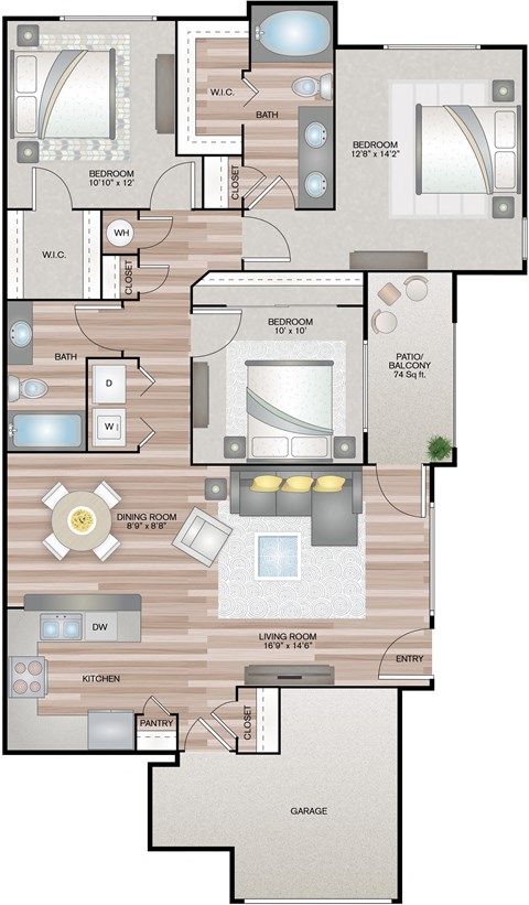 Bora 3 bedroom 2 bathroom